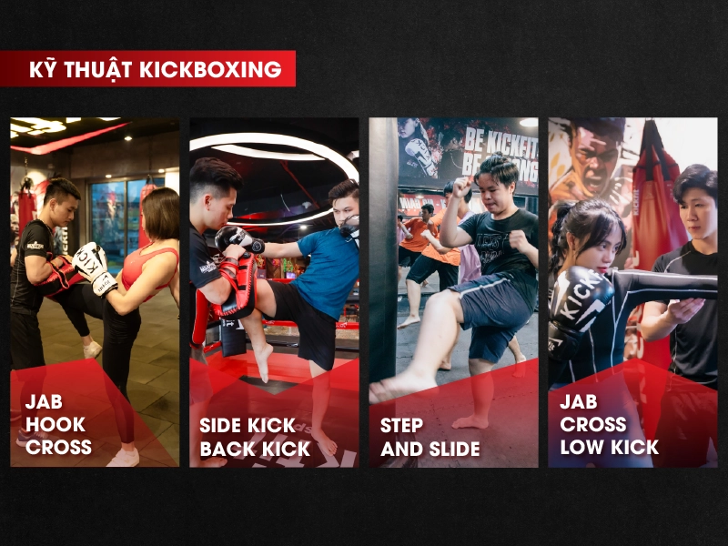 Học kick boxing chia theo từng kỹ thuật chuẩn giáo trình Quốc tế