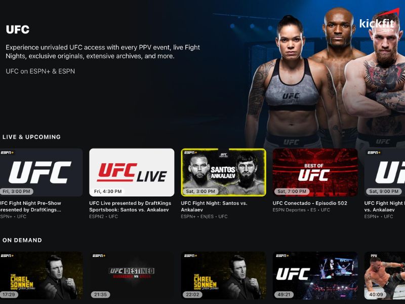 Sự phân bố sự kiện UFC của ESPN + cũng có ảnh hưởng đến nguy cơ thành công của UFC 300